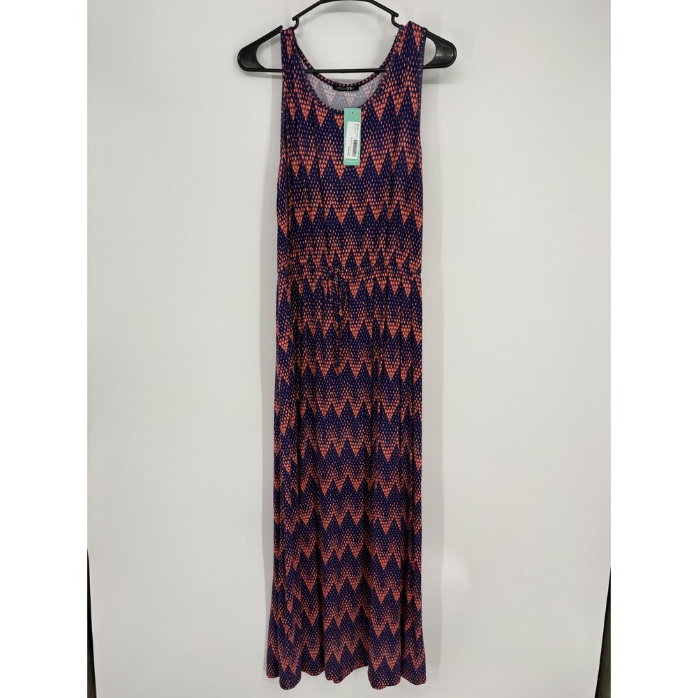 NWT Papermoon Maxi‎ Dress Womens L Coral Waters Knit Geometric Sleeveless